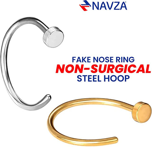 Women Fake Stainless Steel Nose Ring