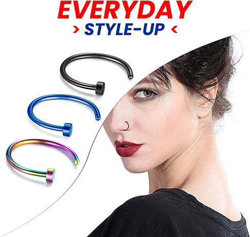 Women Fake Stainless Steel Nose Ring