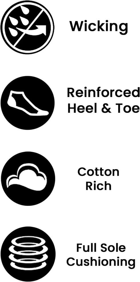 3 & 6 Pairs Cotton Rich Plain Ankle School Socks