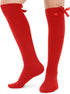 Girls Cotton Rich Knee High Bow Socks