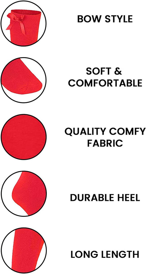 Girls Cotton Rich Knee High Bow Socks