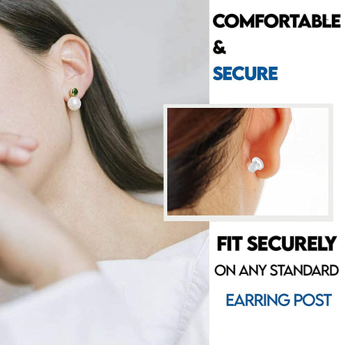 Transparent Soft Rubber Earring Studs Butterfly Earnouts