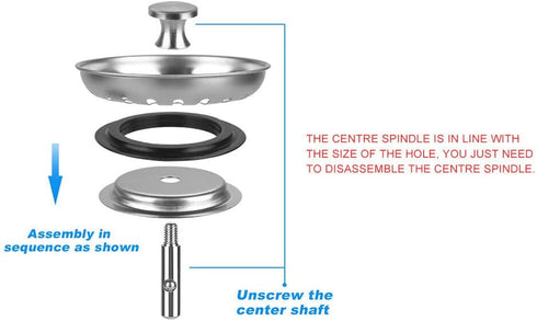 Kitchen Sink Strainer Stainless Plug