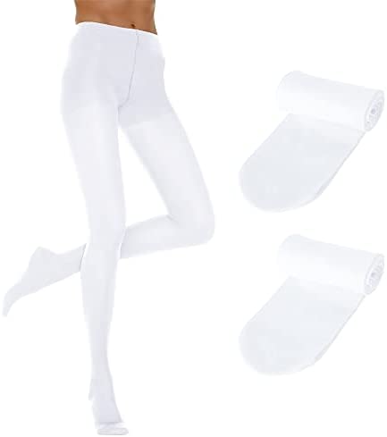 High Waist Ballet Dance Opaque Plain Pantyhose